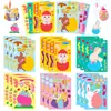 Precio Fijo6 Hojas/Paquete Compra Directa Transfronteriza Pegatinas de Rompecabezas de Conejo de Pascua Rompecabezas Infantil Pegatinas de Cambio de Rostro