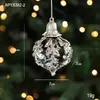 Transfronterizo Nuevo Producto Colgante de Plástico Plateado con Forma Decoración Colgante de Árbol de Navidad Brillante Galvanizado Accesorios Pequeños Adornos de Navidad en Stock