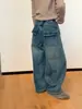[Forro polar] Pantalones casuales cálidos de mezclilla vintage estilo coreano, a la moda, para niñas Aimo Beibei