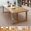 Escritorio de Madera Maciza para Sala de Estar, Escritorio Largo Grande, Mesa Rectangular de Estudio, Mesa Larga de Lectura, Banco de Trabajo para el Hogar