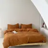 Conjunto de Roupa de Cama Quatro Peças Algodão Puro Classe A para Maternidade e Bebê com 80 Fios, Capa de Edredom Jacquard 100% Algodão Puro, Estilo Creme com Toque de Luxo