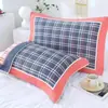 Toalla de almohada de algodón de gasa gruesa de ocho capas 52 cm * 78 cm suave toalla de almohada para pareja de caramelo toalla de almohada de dibujos animados cama