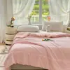 Colcha de Verano a Cuadros de Color Sólido, Colcha para Siesta, Colcha de Verano para Aire Acondicionado, Colcha de Verano Refrescante, Lavable a Máquina, Colcha de Verano Delgada, Núcleo de Colcha de Algodón Lavable
