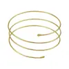 Pulsera para Mujer con Patrón Espiral de Tres Capas y Cabeza Plana de Metal, Estilo Minimalista Transfronterizo Europeo y Americano, Brazalete de Brazo, Accesorios de Joyería, Nuevo Modelo 2024