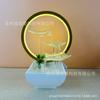 Adorno de Fuente de Agua Circulante con Forma de Hoja de Loto de Vidrio, Decoración Sencilla para Escritorio, Agua Goteante, Cascada Artificial Hecha a Mano Estilo Montaña para Escritorio de Oficina
