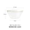 Patrón de Molde de Martillo Phnom Penh Vidrio Tazón de Sopa Grueso Grande Dorado Pintado Simple Transparente para el Hogar Tazón de Sopa Agua Vela