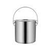 Cubo para Sopa de Acero Inoxidable 304 Engrosado Tambor de Aceite Doméstico con Tapa Cubo de Almacenamiento de Tambor de Aceite con Cubo Multipropósito Portátil de Acero Inoxidable