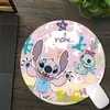 Alfombrilla de Escritorio Redonda Personalizada Estilo Dibujos Animados Stitch de la Fábrica Original, Antideslizante, Bordes Cosidos con Precisión, Alfombrilla de Ratón de Alto Valor Estético