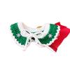 Collar bufanda de copo de nieve navideño para mascotas de comercio exterior transfronterizo de Amazon gato perro campana navideña chal de lana