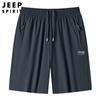 JEEP SPIRIT Nuevos Pantalones Cortos de Seda Helada para Hombre Casual Sueltos Transpirables Moda Talla Grande Pantalones de Hombre Pantalones de Playa