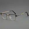 Gafas de Miopía de Gama Alta para Hombre, Modelos de Diseñador Hechos a Mano Personalizados para Negocios, Gafas de Negocios con Monturas para Lentes Recetados para Caras Grandes