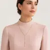 Joyería transfronteriza de AliExpress, cadena de labios vintage de cobre hecha a mano, accesorios de moda para mujer, collar de cadena de clavícula con colgante sencillo.