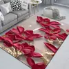 Alfombra de Terciopelo con Cristales Florales de Lujo Ligero, Resistente a Manchas y Fácil de Mantener, Alfombrilla Antideslizante de Área Grande para Cubrir Todo el Espacio, Alfombra para Sala de Estar Transfronteriza