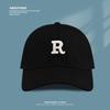 Gorra con letra R para mujer, versión coreana versátil, gorra con visera para estudiante, pareja, simple, casual, gorra de béisbol, sombrero para el sol para exteriores, para hombre