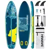 Tabla de Remo Inflable de Pie para Principiantes Doble Capa Pesca Padre-Hijo Doble Tabla de Remo de Ocio Tabla Flotante para Remo en el Agua