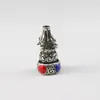 Estilo Étnico Vintage Aleación Goteo de Aceite Cabeza de Buda Pagoda DIY Accesorios Semi-Terminados Pagoda de Tres Vías Estrella y Luna Bodhi Accesorios