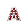 Correa para collar y tobillera con cuentas de letras de diamantes de imitación rojos, accesorios de bricolaje para mascotas, accesorios de diamantes rojos de 8 mm