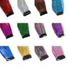 Al por mayor Trenza de Hilo Dorado Láser Colgante para Oreja Peluca Teñida Pinza BB Extensiones de Cabello Pieza Única Colorida Brillante Tinsel Peluca
