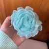 Pinza para el pelo de flor seca color rosa y malla del mismo estilo que la celebridad de internet, pasador para la parte trasera de la cabeza, pinza de tiburón para blogueros de Instagram, accesorio para el pelo para mujeres