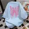 Camiseta de Manga Corta con Estampado de Mariposa Graffiti Estilo Nuevo Verano 2026, Estilo Perezoso Casual, Top Vintage Casual y Versátil