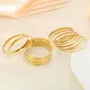 Pulseira Cassia Feminina Popular Lisa com Anel Anel Plano Empilhado Multi-Anel Brilhante Vários Tamanhos Aço Titânio Pulseira Feminina