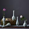 Jingdezhen florero moderno de lujo adornos para sala de estar botella redonda retro fábrica ins blanca una generación de cabello