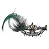 Nueva Máscara de Encaje con Plumas de Pavo Real para Baile de Halloween Maquillaje Veneciano Encaje Media Cara Máscara Sexy para Ojos