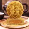 Pasteles de Luna Estilo Cantonés, Piel de Montaña de Durazno con Crema Pastelera, Regalos para Empleados, Pasteles del Festival de Medio Otoño, Fabricantes al por Mayor, Dos Colores al por Mayor