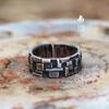 No Golpees la Pared Sur No mires Atrás Anillo de Hombre de Plata Tailandesa Retro Punk Antiguo Apertura Plata Xizang Personalidad Anillo Estilo Étnico