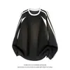 Nueva sudadera con bloques de color de tres rayas para hombre y mujer, estilo deportivo casual de primavera y otoño, top moderno de manga larga con cuello redondo