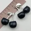 Pendientes Colgantes de Aleación Acrílica de Cereza de Cristal 3D para Hacer Manualidades Transfronterizos, Collares, Llaveros, Accesorios de Joyería