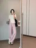 Linho de Liocel! Calça Casual Versátil Básica de Linho com Ótimo Custo-Benefício, Fresca e Respirável, de Perna Reta para o Verão H031209
