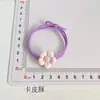 Gomas para el pelo florales estilo coreano transfronterizas, lindos accesorios para el pelo de florecitas para niñas, diademas infantiles coloridas de alta elasticidad al por mayor
