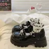 Zapatos de Cuero Negros para Niñas Primavera y Otoño Zapatos Mary Jane 2025 Primavera y Otoño Nuevo Estilo Británico Princesa Suela Gruesa Zapatos Estilo Extranjero