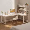 Escritorio de esquina para computadora, mesa de escritorio para juegos, escritorio en forma de L para el hogar, mesa de estudio para dormitorio, escritorio de oficina simple, banco de trabajo