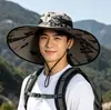 Sombrero de Pesca de 15 cm Sombrero de Protección Solar Nuevo Sombrero Solar para Exteriores Sombrero Solar Sombrero para Hombre Verano Camuflaje Ala Ancha Sombrero de Montañismo para Mujer