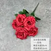 Buquê de rosa diamante artificial de cinco cabeças para casamento, arranjos florais de salão de casamento, decoração de casa e buquê de noiva