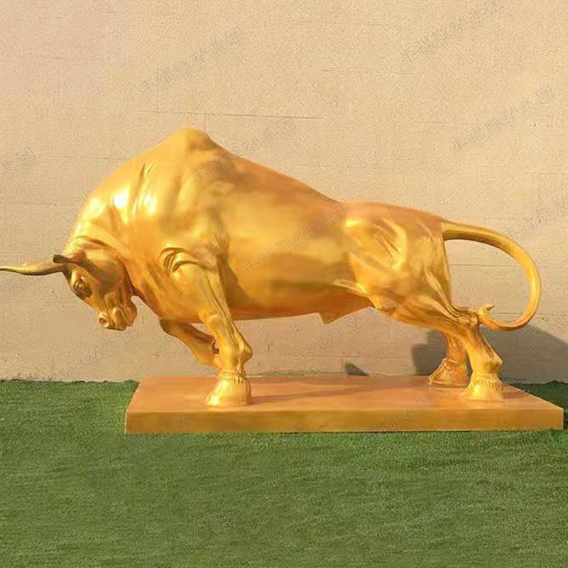 玻璃钢新年树脂牛雕塑