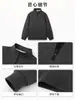 Sudadera de hombre con media cremallera y cuello alto, corte ligeramente holgado y corte tridimensional, directamente de la fábrica de origen, disponible para dropshipping