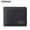 Cartera de Cuero PU para Hombre Cosida de Verano Ultradelgada Billetera Pequeña Creativa para Monedas con Múltiples Ranuras para Tarjetas Cartera Vintage para Adolescentes