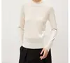 Estilo Delicado ~ 100% Lã Cor Sólida Simples Macio Gola Semi-Alta Tricô Pulôver Roupa de Baixo para Mulheres Elegante de Alta Qualidade Camisa Base