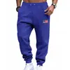 Estação Independente Transfronteiriça Primavera e Outono Estilo Americano Soltos Calças de Verão Masculinas Simples Livres Dia da Independência Esportivas Jogger Calças de Moletom