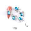 Arte de Uñas Joyería de Diamantes Venta al Mayoreo LZ Mismo Estilo Popular Diamante Cuadrado Lazo Aleación Estéreo Diamante Lazo Accesorios para Uñas