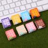 Simulación de galletas de crema de colores brillantes, bricolaje, agujero de horquilla, zapatos, taza de agua, pasta, crema, pegamento, funda de teléfono móvil, accesorios de resina
