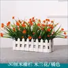 Adornos de Maceta de Flores Artificiales, Macetas de Valla, Juegos de Flores Artificiales, Decoraciones Festivas para Sala de Estar, Decoraciones de Interior, Arte Floral de Plástico