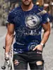 Camiseta Informal Deportiva con Cuello Redondo y Mangas Cortas, Estampado Digital 3D de Impresión Abstracta Tie-Dye, Superventas de Amazon
