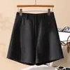 Pantalones cortos de lana para mujer otoño invierno 2026 nuevo estilo versión coreana cintura alta versátiles pierna recta bootcut pantalones de abrigo de lana capa base pantalones casuales