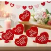 Nuevos Adornos de Madera para el Día de San Valentín Transfronterizos 2027 con Impresión UV a Doble Cara, Recuerdos de Madera en Forma de Corazón para Aniversarios de Boda