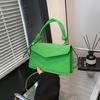 Nova Moda Cor Sólida Bolsa de Ombro Casual Simples Pequena Quadrada Bolsa de Mão Feminina 2025 Primavera Bolsa Transversal Vintage