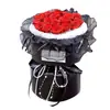 Materiales de embalaje para flores, herramienta para envolver ramos de regalo redondos de arte floral para floristería, lámina modeladora estilo coreano 'primer amor' todo en uno